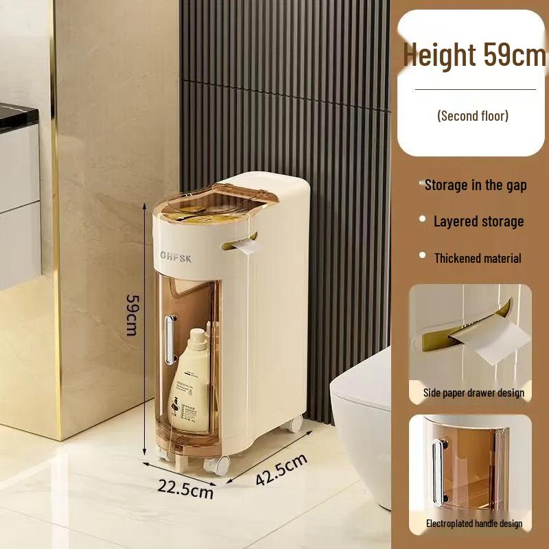 Slim Multi-Layer Bathroom & Kitchen Gap Storage Cabinet Drawer