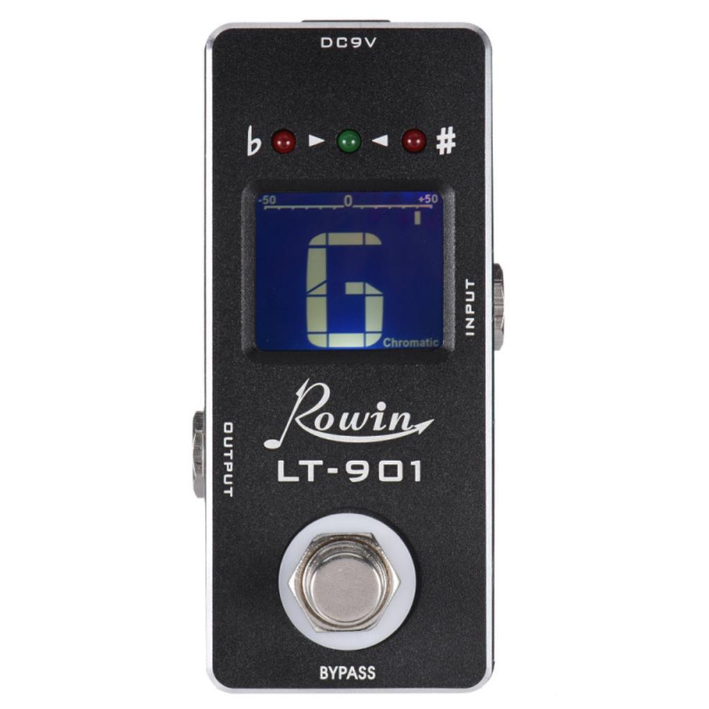 LT-901 Mini Chromatic Guitar Tuner Pedal Effect 12-tone Equal Temperament Foot Tuner LCD True Bypass Guitar Accessories