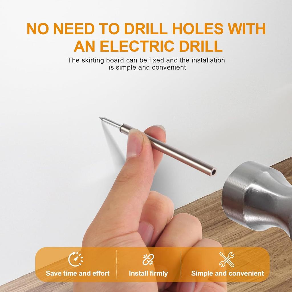 Double-ended Skirting Seamless Nails Double-ended Nails Invisible Screws Furniture Hardware Fixing Accessories 400pcs 4 Tools