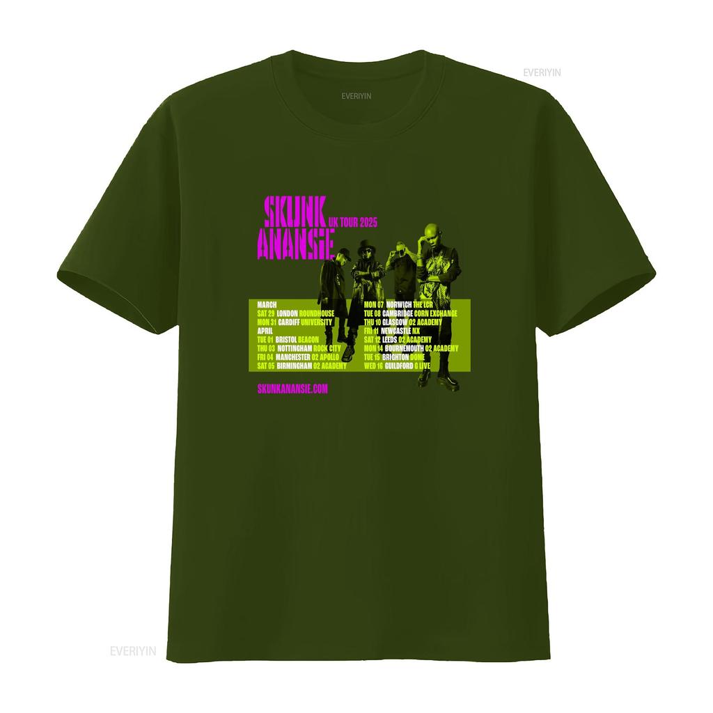 Skunk Anansie Band UK Tour 2025 T-Shirt Volle Größe S 5XL vintage gewaschenes Oberteil für den Alltag Unisex Dehnbar Mode