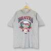 Vintage 1990s Atlanta Braves MLB Gray T Shirt Large Atlanta Braves Baseball Team Printed Logo Shirt Braves American National League Tshirt L