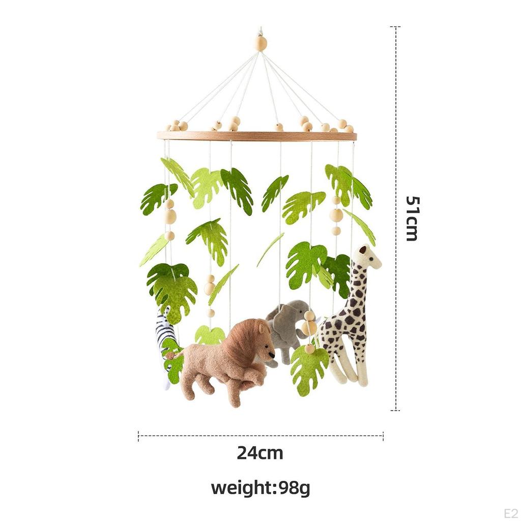 Baby Crib Mobile Toy Multifunction Creative Animal Pendant Bed Bell Hanging Wind Chime for Household
