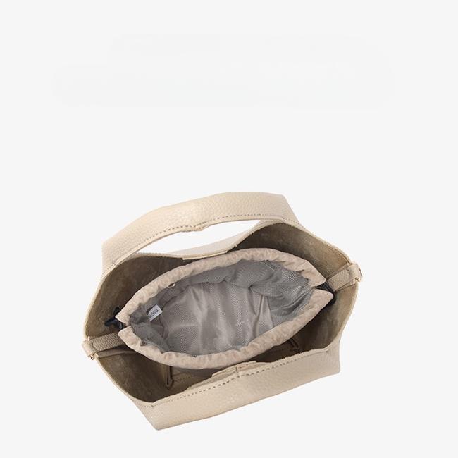 IELGY Женская квадратная сумка-ведро с замком на плечо и нишей — фото 9