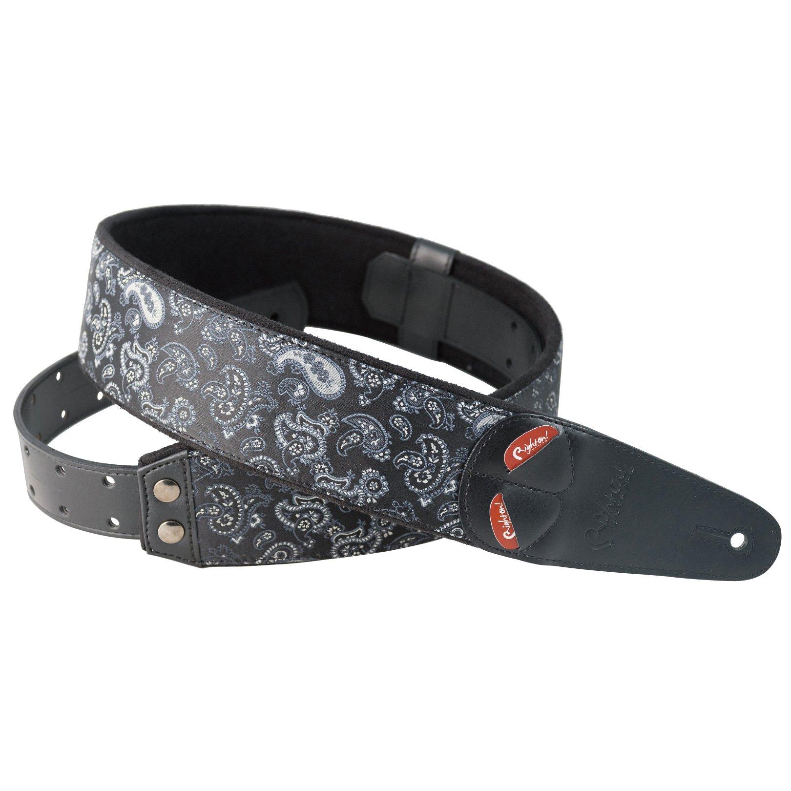 

STRAPS Guitar Strap Width Length PAISLEY Black RightOn! 6cm, 95~150cm чёрный
