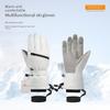 Men Women's Waterproof Winter Ski Gloves Windproof Snowboarding Gloves with Thinsulate Lining for Cold Weather Sports