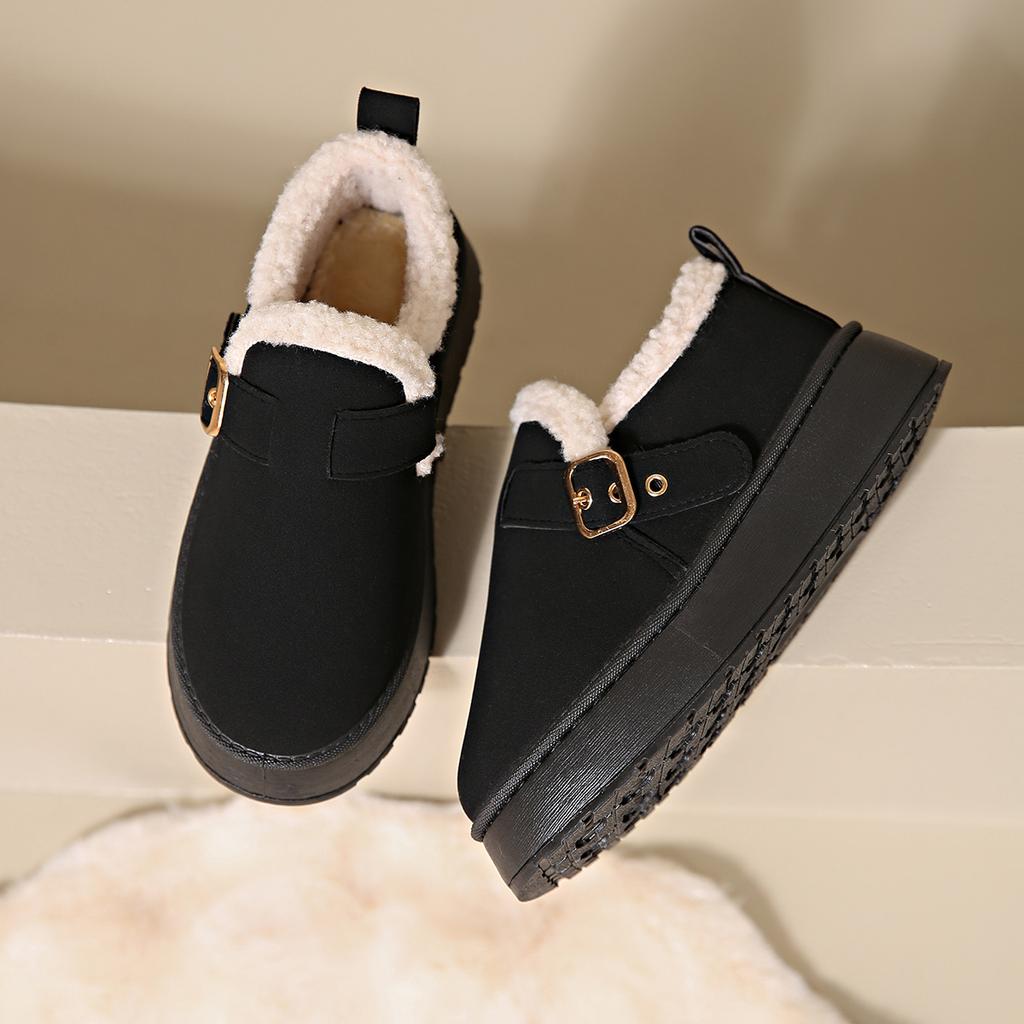Snow Boots Women's Winter Lazy One Pedal Thick-soled Piled Thickened Women's Cotton Shoes