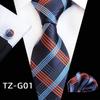Plaid Formal Wear Men'S Tie Pocket Towel Cuff Three-Piece Set