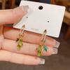 Light Luxury Women Earrings Chinese Stud Earrings Zircon Bamboo Earrings  Jewelry Gifts