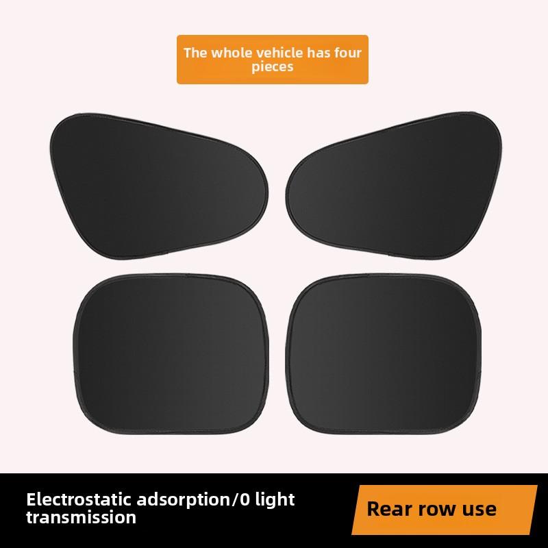 New Electrostatic Sun Visor for Car Side Window 4-Layer Sun Shade Curtains Anti-Glare UV-Blocker Auto Internal Blocker 99.9% UV
