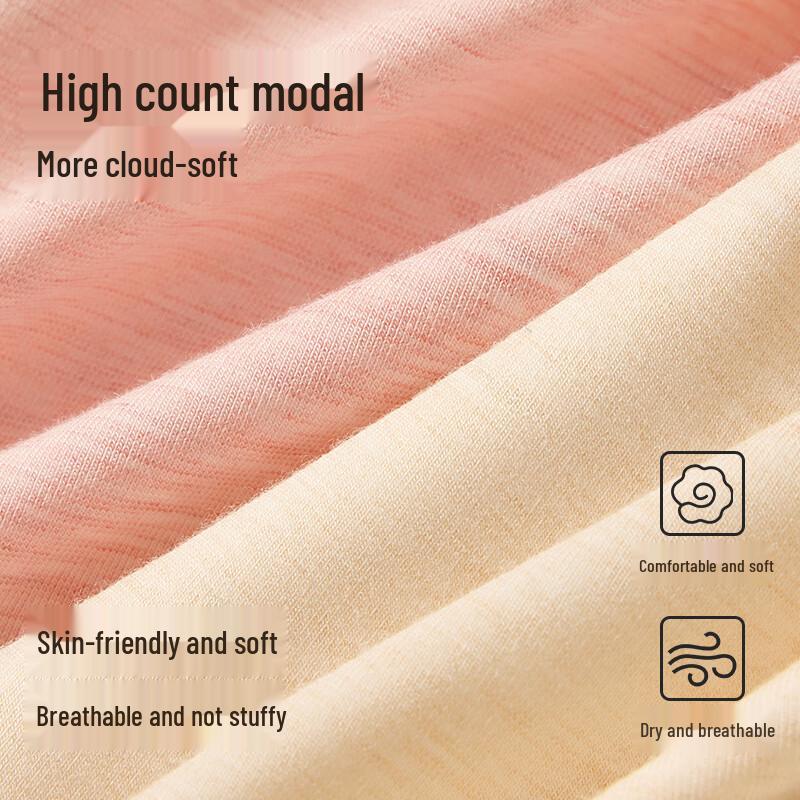 Oudifen Women's 80S Modal Seamless Briefs 4-Pack