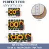 Sunflower Buffalo Plaid Kitchen Mat Decor Non-slip Hallway Balcony Laundry Rugs Bathroom Door Mat Bedroom Floor Mat Decor