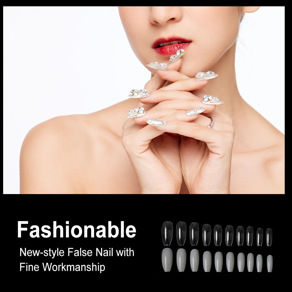 1 Set False Nail Elegant Wear-resistant Different Colors High-ranking Fine Workmanship New-style Magnificent Manicure Kit