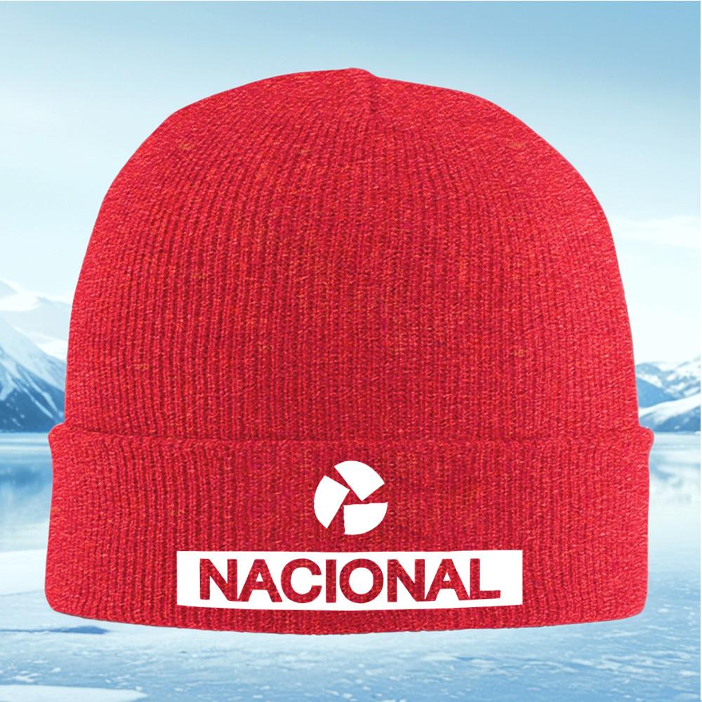 Abstract Emblem Above Horizontal Text Men Women Unisex Knitted Hat Beanie Pullover Cap Winter Thermal Warm Christmas Outdoor Cyc