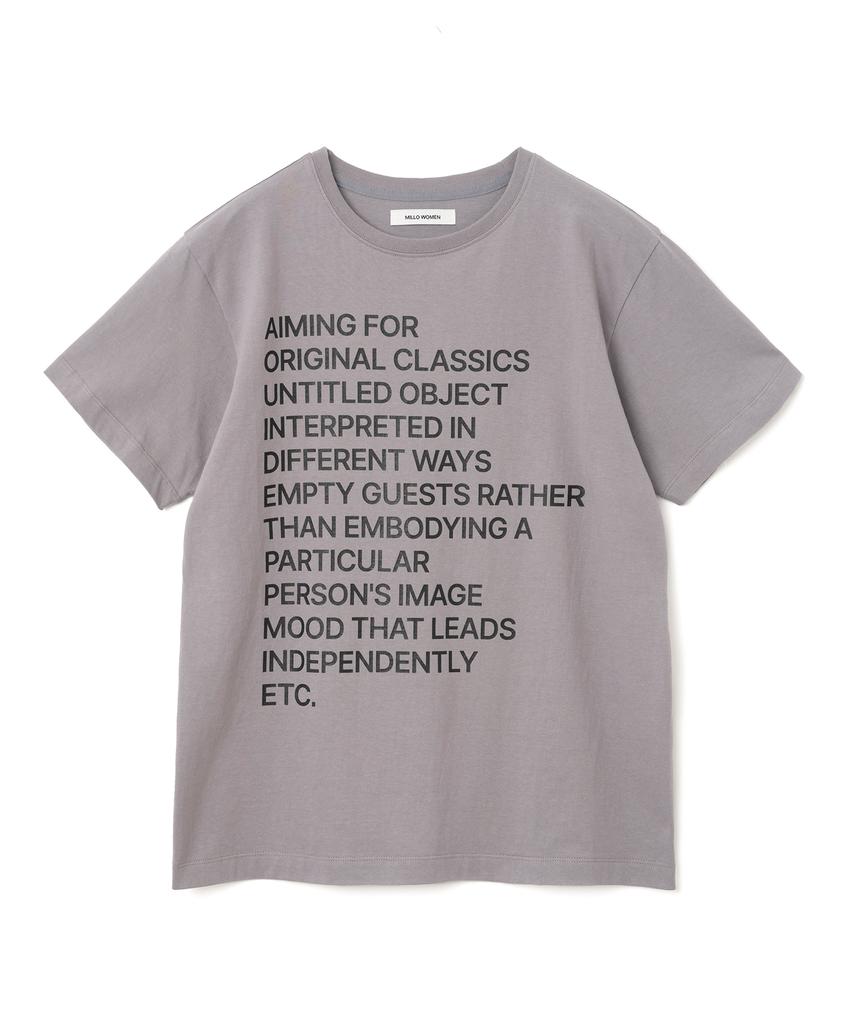 MILLO WOMEN Lettering Archive T-Shirt [Ash Gray]