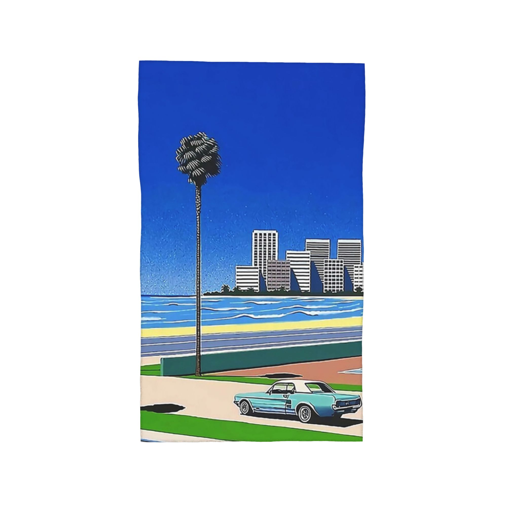 Hiroshi Nagai Vaporwave Soft Face Towel Quick Dry Pool Bath Cotton Towels Absorbent W30*H60(CM)