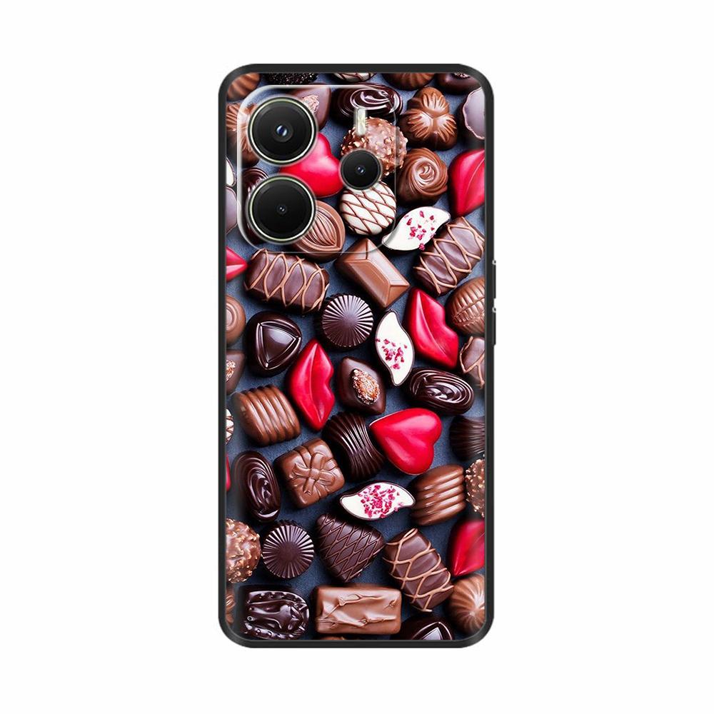 For Xiaomi Redmi Note 14 4G Case Luxury Painted Cover Black Silicone Phone Case For Redmi Note 14 Fundas note14 4G Soft Bumper
