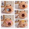 Money Bag Capybara Coin Purse Wallet Zipper Capibara Earphone Case Capybara Plush Purse Bag  Travel