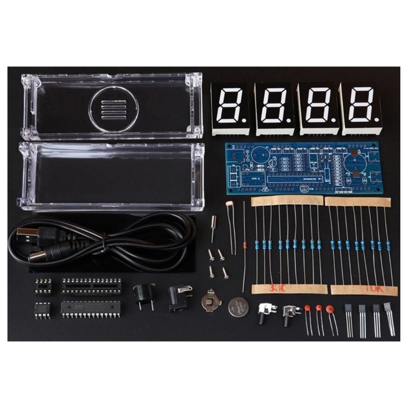 Electronic DIY Digital Clock Making Set Digital Tube LED Clock Single Chip Microcomputer Weldings Training Alarm Clock