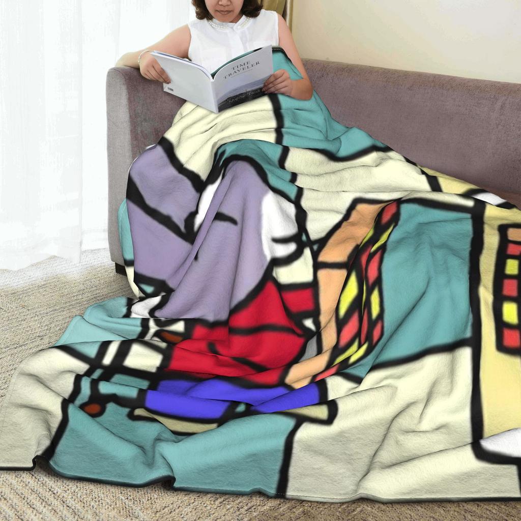 Trotro Collage Cute Cartoon Blanket Portable Fleece Sofa Throw Blanket for Couch Bedding Travel Throws Bedspread Quilt