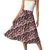 Women's Casual High Waist Drawstring A-line Skirt Printing Skirt