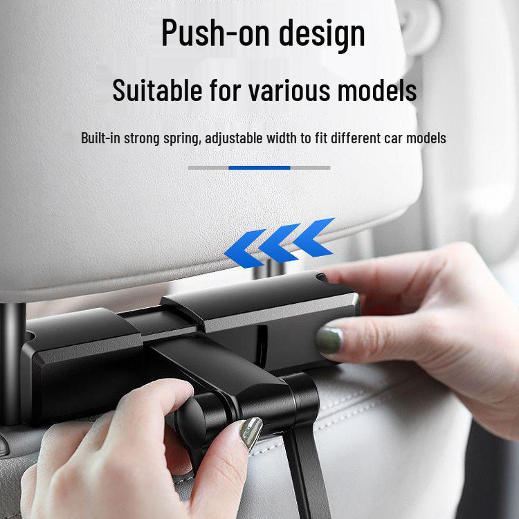 Car Rear Seat Tablet Mount - Adjustable Telescopic Holder for iPad and Tablets