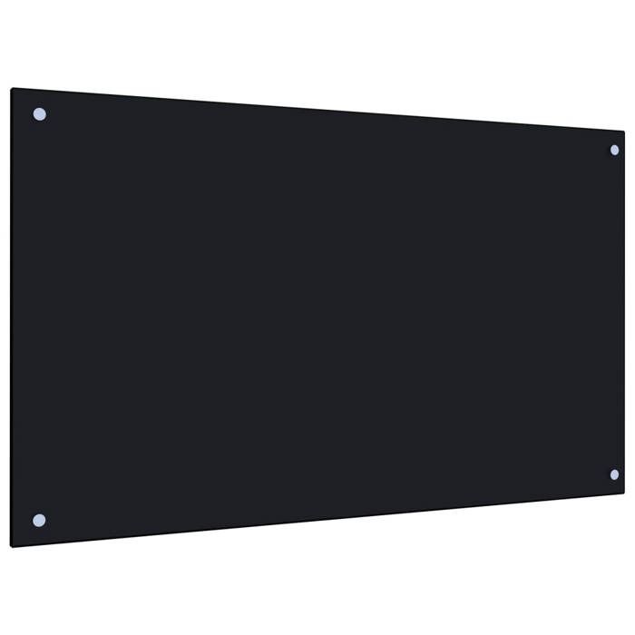 VidaXL Dosseret de cuisine Noir 100x60 cm Verre trempé 249492