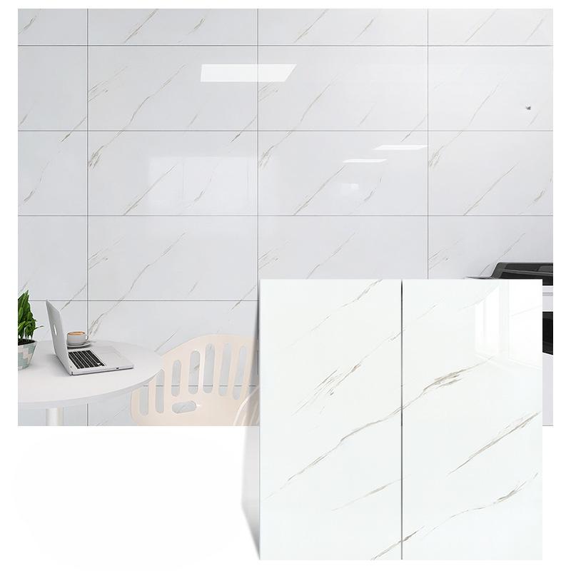 600mm×300mm Marmor Kjøkken Oljebestandig Film Komfyr Vanntett Fuktsikker Selvklebende Tapet Benkeplate Skap Renovering Fliseklistremerke