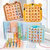 Wooden Early Childhood Children Animal Rope Stick Game Exercise Hand-Eye Coordination Educational Toy