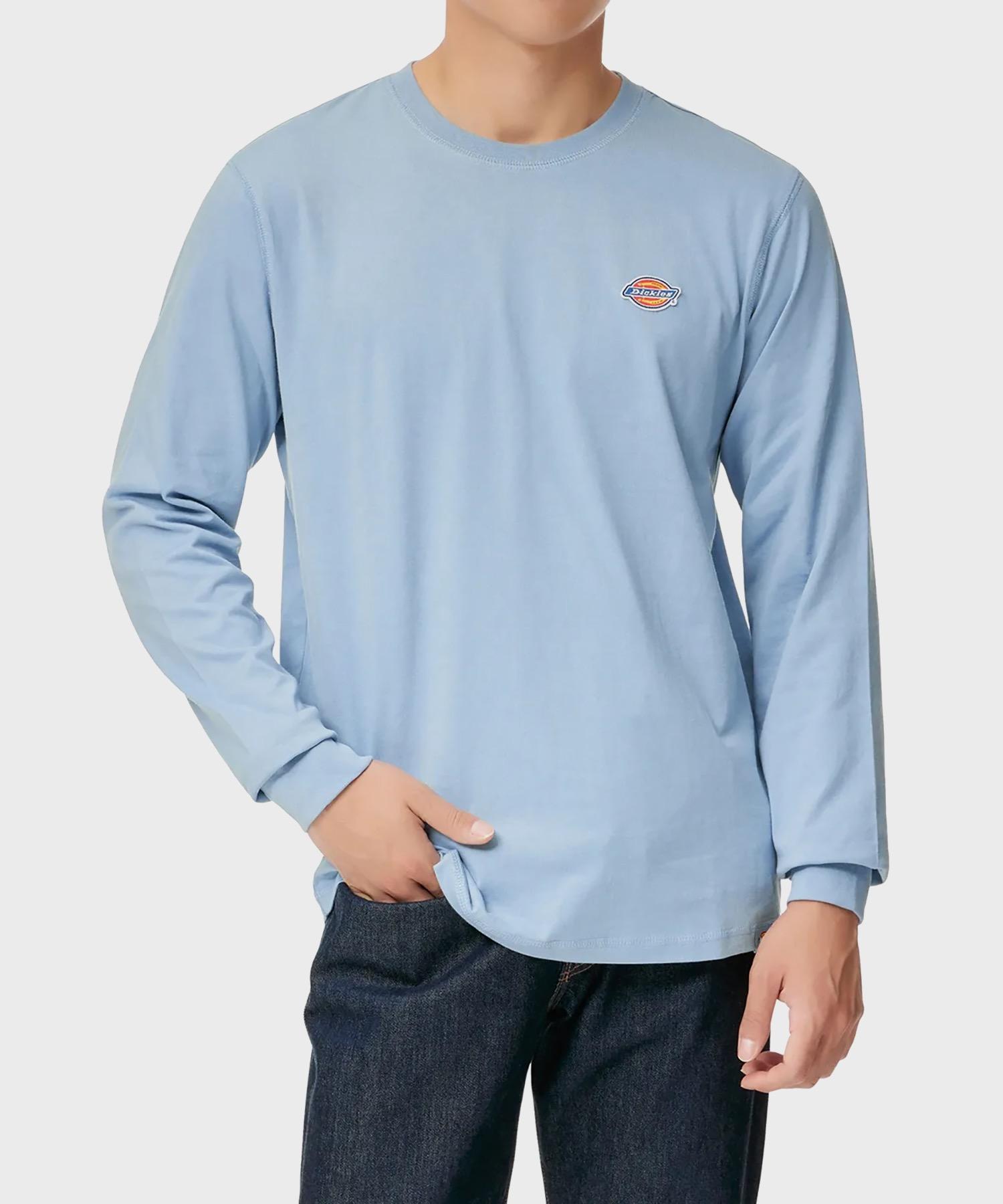 Dickies Regular Fit Small Embroidered Logo Long Sleeve T-Shirt Ashley Blue Ashley Blue/Xl
