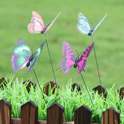 15 Uds simulación Artificial mariposa estacas jardín patio planta decoración de césped