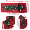 Christmas Linen Table Runner Merry Christmas Decoration For Home 2025 Navidad Noel Kerst Xmas Ornament Happy New Year Gifts 2025