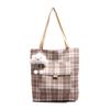 Small Fresh Bag Vintage Plaid Shoulder Bag Women's Work Handbag Pastoral Bag Women