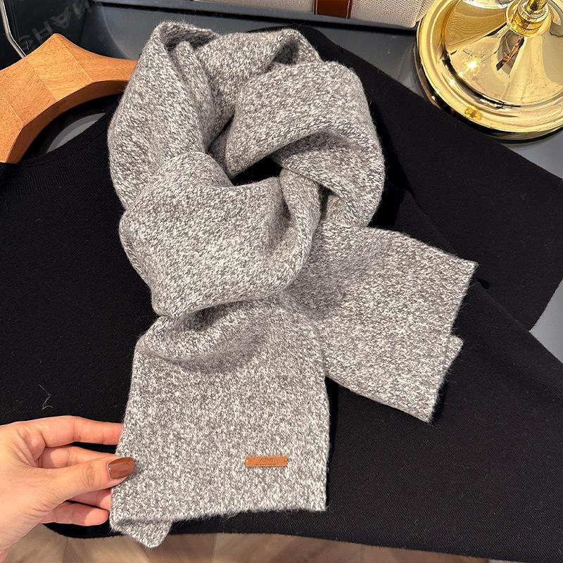 Winter Pure  Wool Long Cashmere Scarf Women Luxury  Real Cashmere Scarf Warm Thick Soft Solid Shawl Ladies Wrap