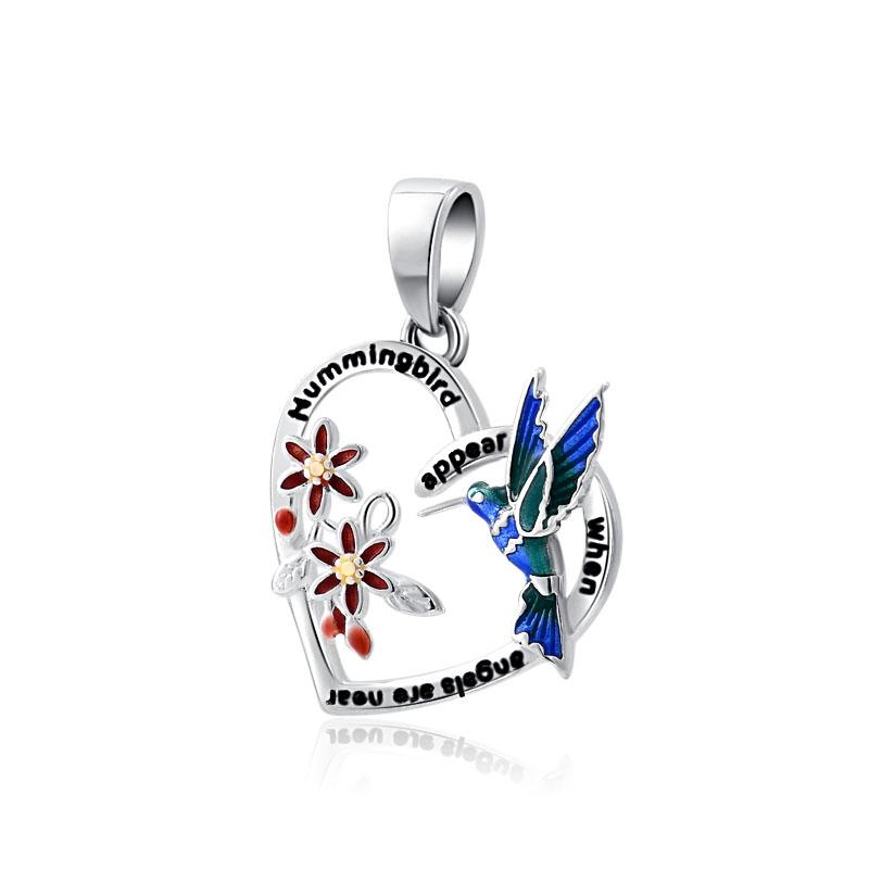 NEW Fine S925 Silver Pink Glass Flamingo Dangle Bead Pendat Fit Original  Bracelet Jewelry Shiny Colored Zircon Bird Charm
