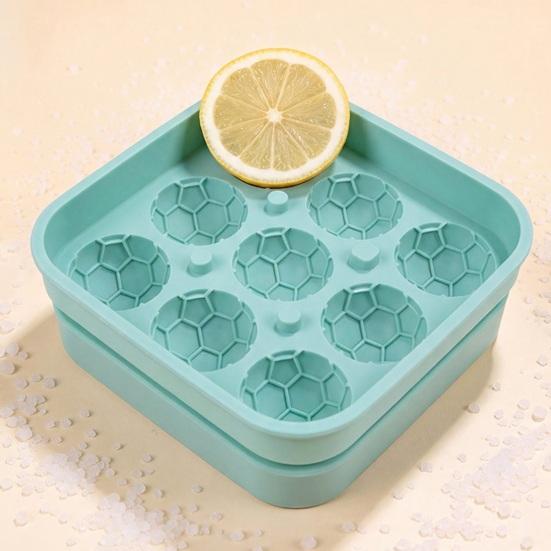 Soccer Ball Ice Cube Tray, 2026 World Mug Silicone Sphere Mold, Round Ice Maker for Whiskey Cocktail, Sports Themed Party Drinks Fans Gift