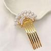 Vintage Pearl Hair Comb Headdress: Women's Ancient Style Updo Accessory