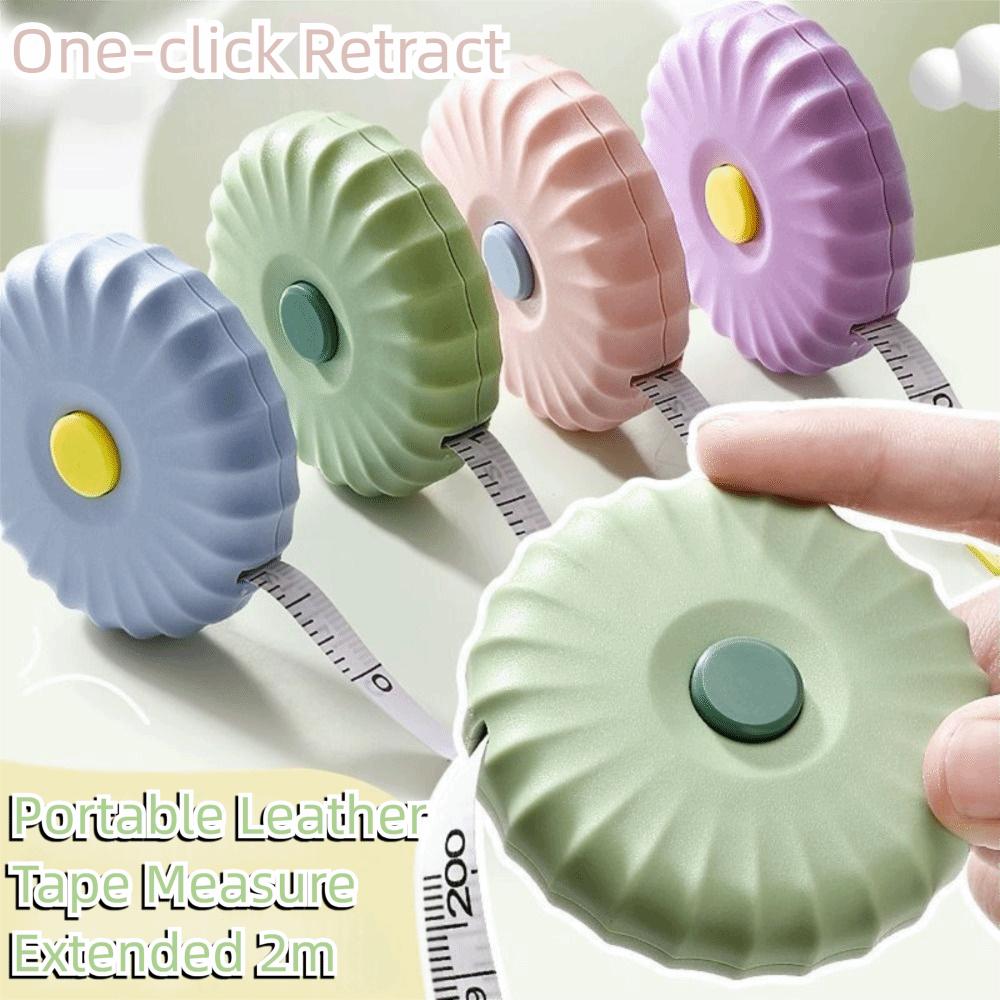 One Click Rebound Soft Leather Ruler Multifunctional Clothing Tailor Ruler  Clothing Tailor