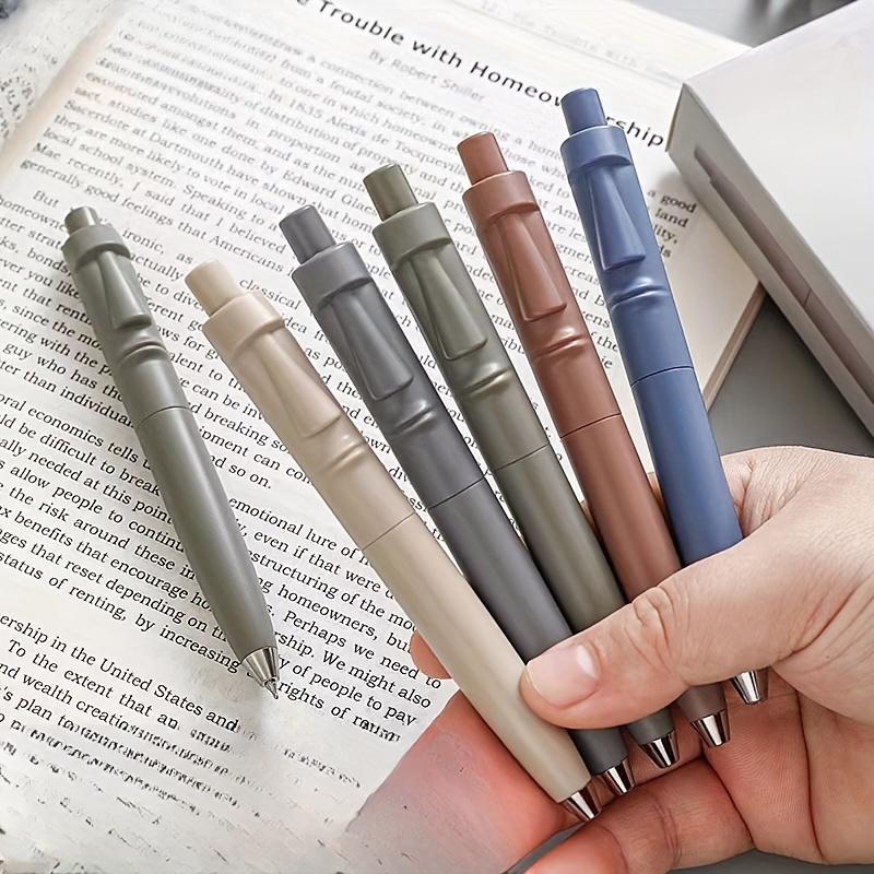 5pcs Stone Statue Click Pens, High Capacity Chubby Pens for Smooth Writing and Comfortable Use