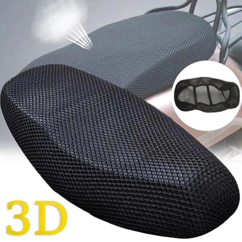 3D Mesh Motorcycle Seat Cover Universal Breathable Scooter Seat Pad With Anti-slip Mesh Summer Cool Design UV Protection
