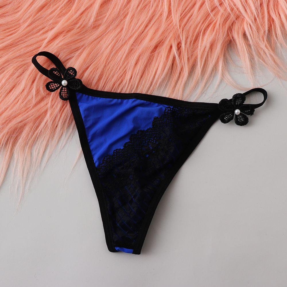 Underwear Underpants Low Waist Briefs Women Erotic Lingerie Lace Flowers G-string Sexy Panties