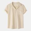 Men's 2026 Summer Cotton-Linen Short-Sleeve Casual Cardigan Shirt