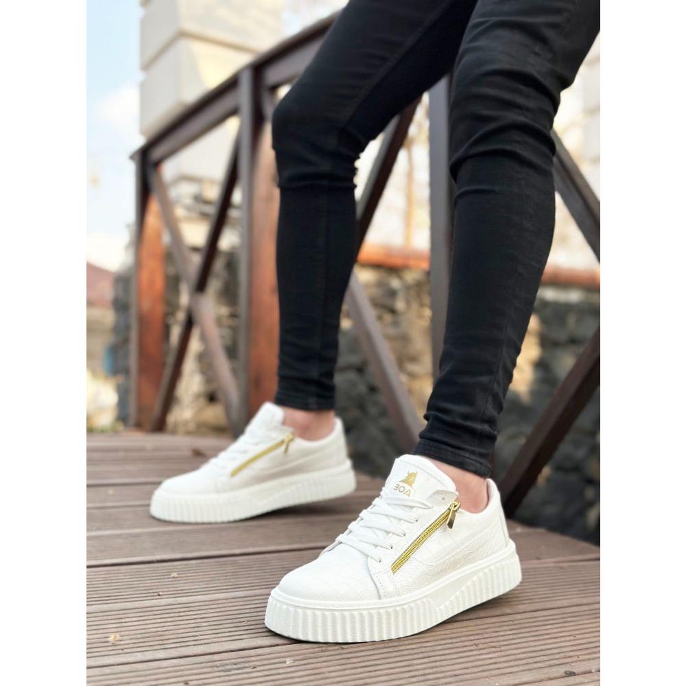 B308 Men's Casual Shoes Spring Summer Men Sneakers 2 Zippers Light and Comfortable Casual Shoes For Men Sports Shoes 4.5 Cm Sole