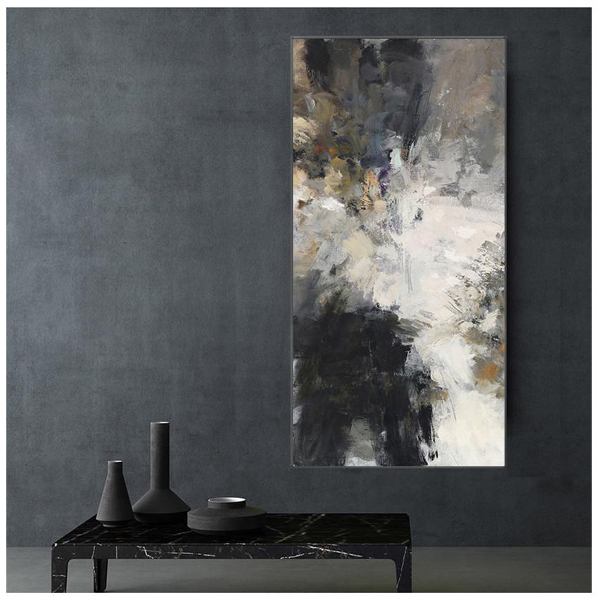 Wall Pictures for Living Room Home Decoration Abstract Black and White Wall Art Canvas Painting Posters and Prints Yellow