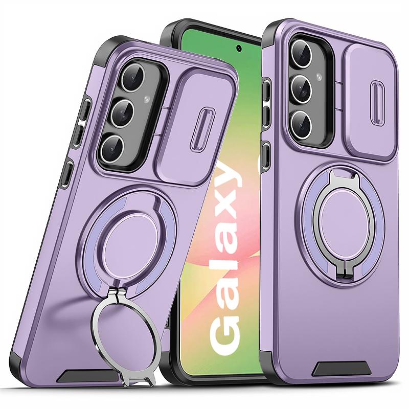 Armor Lens Protecte Case For Samsung Galaxy A56 A36 A26 A16 5G Magnetic Ring Cases for Samsung A55 A54 A35 A25 A15 A14 A13 Cover