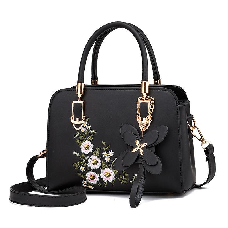 Bag Female 2024 Fashion Versatile Korean Single Shoulder Crossbody Handbag Ms. Mother Bag Embroidery Large Capacity Bag