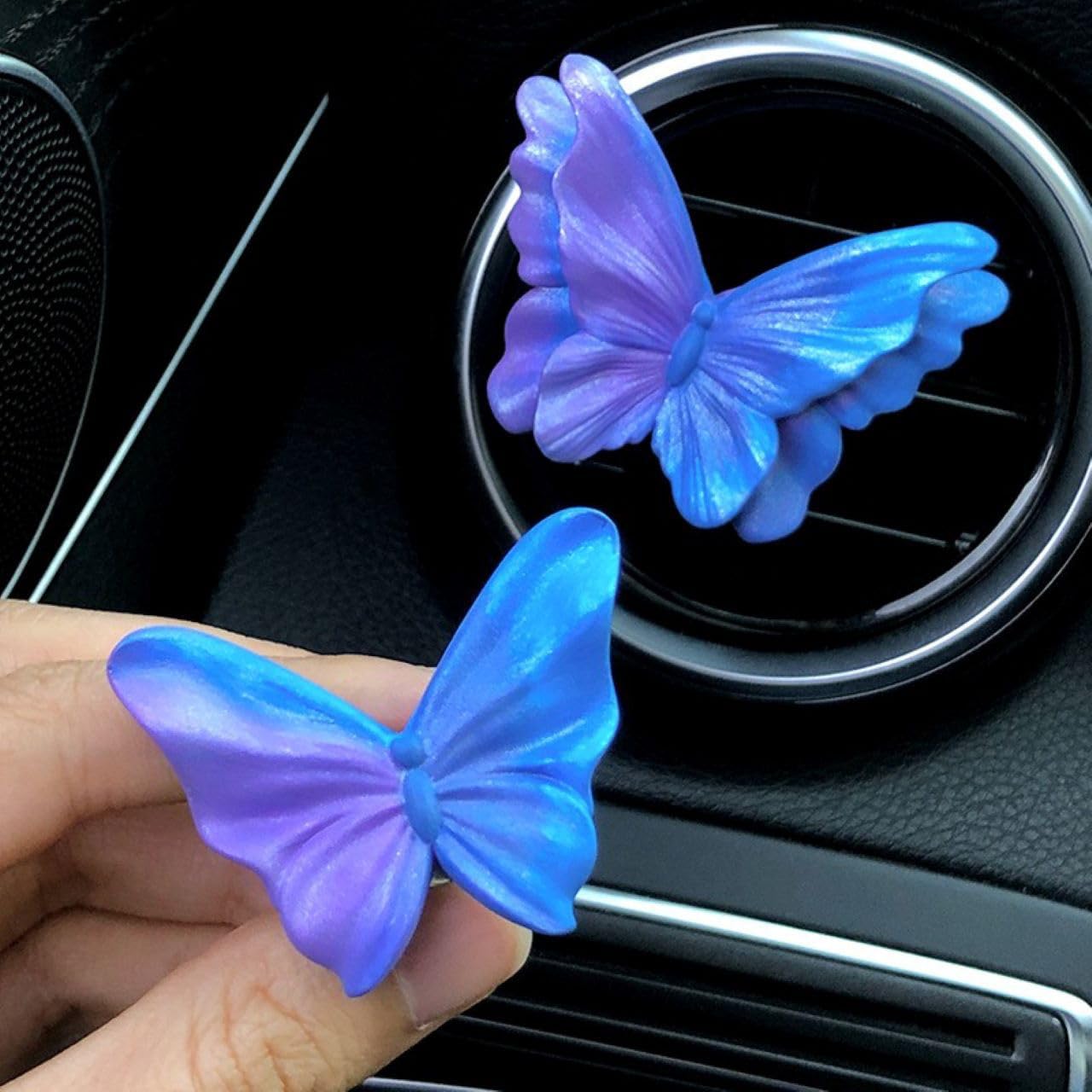 

Butterfly Air Outlet Decoration, Car Aromatherapy Diffuser, Perfume Stone Car Interior Decor for Gift (Blue-2pcs Butterflies)