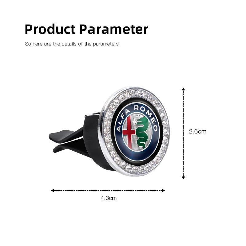 Hub Caps Car Air Conditioning Vent Perfume Air Fresheners Aromatherapy For Alfa Romeo 4C 159 Spider Giulia Giulietta Mito Car Fl XGHIJ1