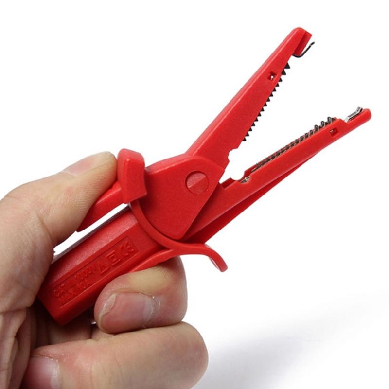 Insulated Test Clamp Alligators Clips Large Size Connectors Terminals 4Mm Banana Probe Clip Multimeter Accessories