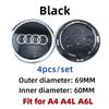 For 6npvc 60/61/68/69/77MM 4pcs Car Wheel Center Hup Cap Cover A4 A6L A7 A8 A3 A5 A6 S3 S4 Q3 Q5 Q5L Q7 Modification npvc6