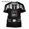 Darth Vader Theme 3D Print Sports Quick-dry Breathable T-shirt Men Cosplay Street Casual Fashion Short Sleeve Clothes Top Summer